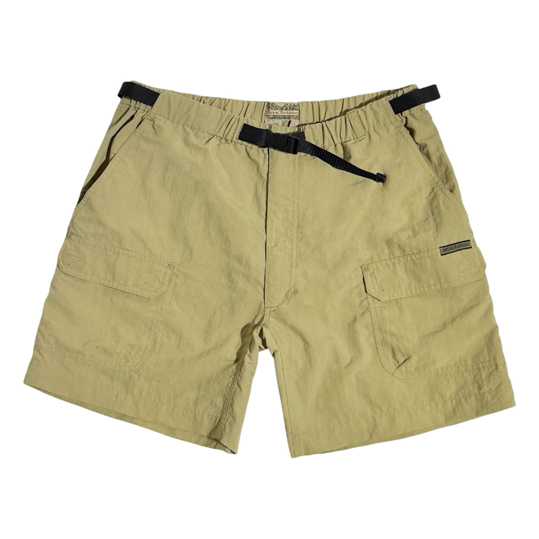 1990’S ROYAL ROBBINS BELTED KHAKI CARGO HIKING SHORTS LARGE