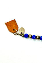 Load image into Gallery viewer, 1990’S 24 INCH ROUND BEADED LAPIS LAZULI &amp; STERLING SILVER NECKLACE
