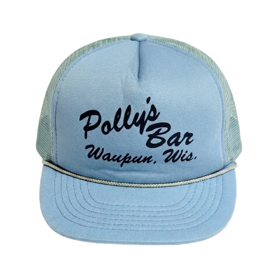 1970’S POLLY’S BAR LIGHT BLUE FOAM & MESH TRUCKER HAT