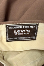 Load image into Gallery viewer, 1970’S LEVI’S SPORTSWEAR MADE IN USA BROWN WESTERN BOOTCUT PANTS 34 X 30
