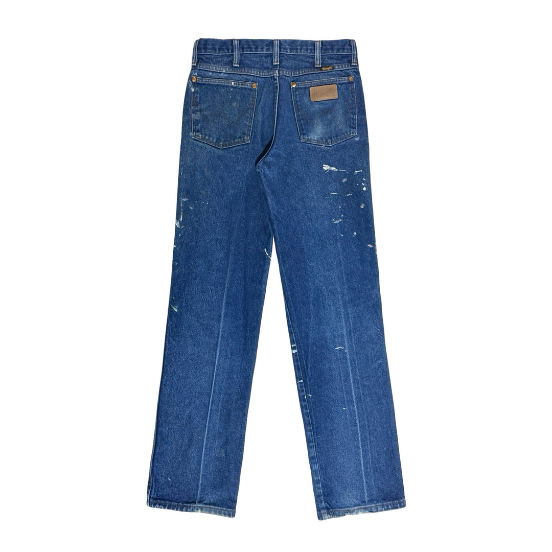 1990’S WRANGLER 936 MADE IN USA THRASHED & FADED WESTERN BOOTCUT DENIM JEANS 30 X 32
