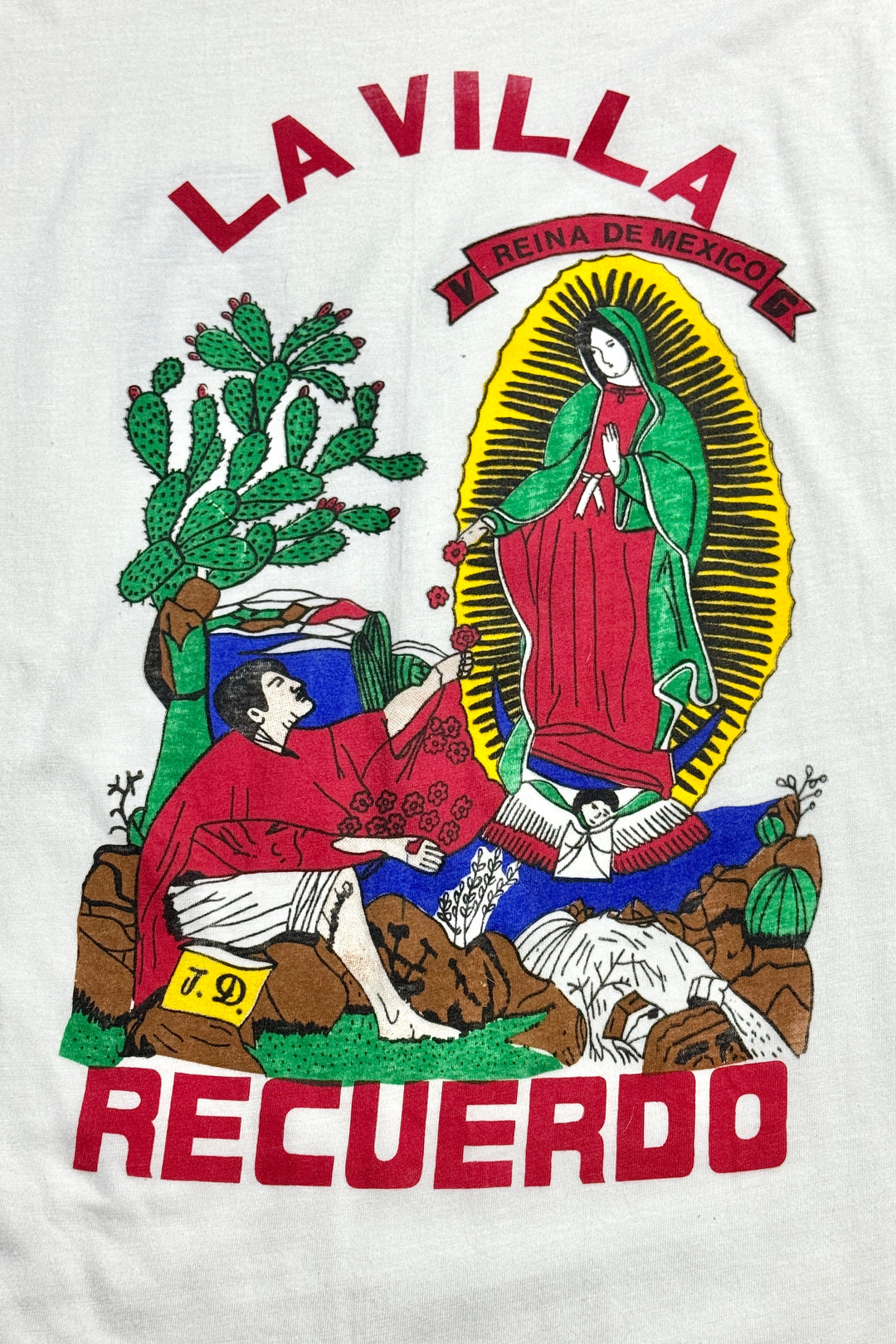 1980’S DEADSTOCK LA VILLA RECUERDO GUADALUPE DUAL PRINT S/S T-SHIRT LARGE