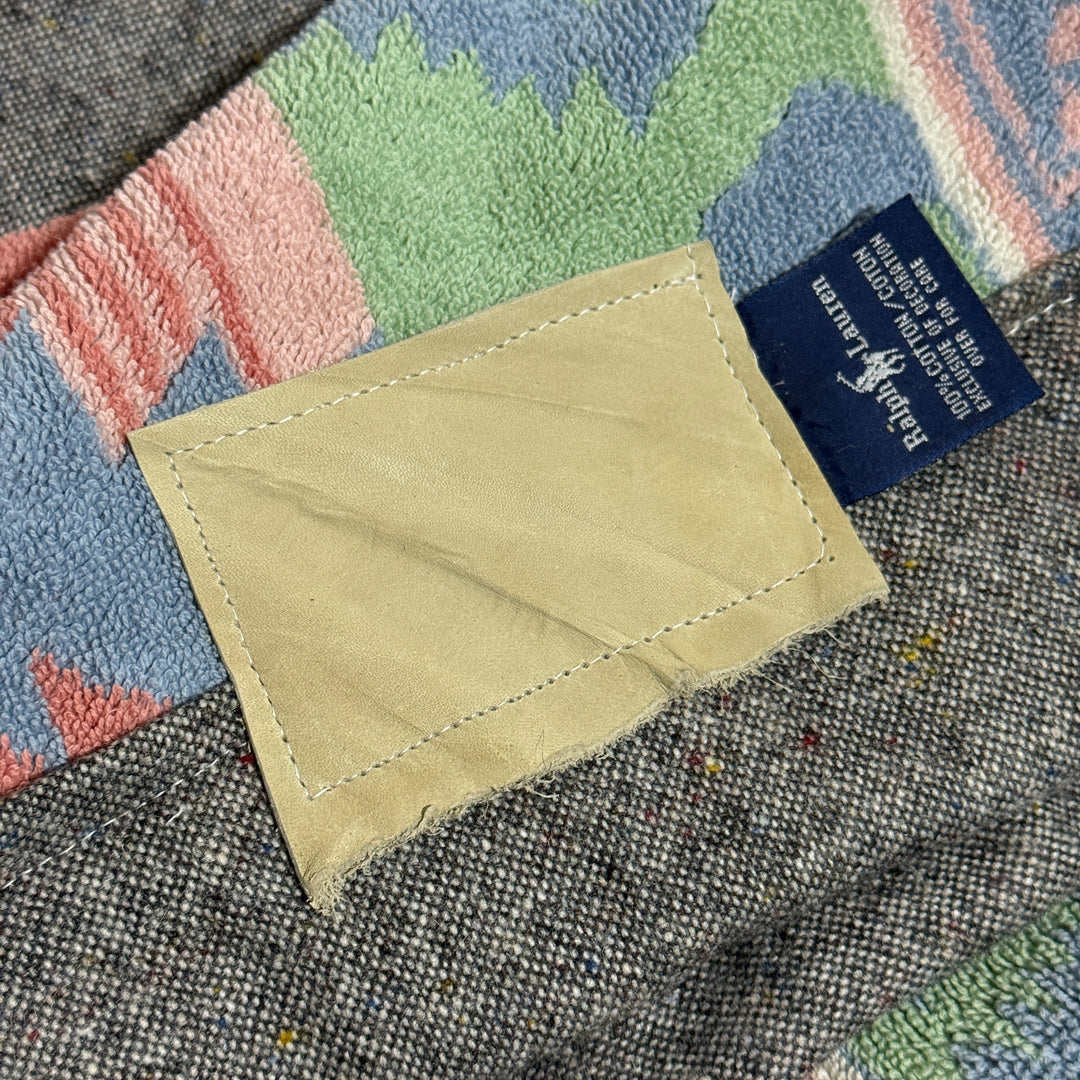 MASK HAND MADE IN SANTA FE POLO RALPH LAUREN TERRY CLOTH / FLECKED HARRIS TWEED CROPPED WESTERN JACKET LARGE