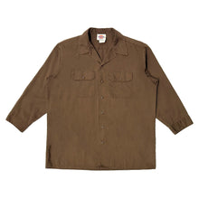Load image into Gallery viewer, 1990’S DICKIES MADE IN USA BROWN L/S B.D. WORK SHIRT X-LARGE
