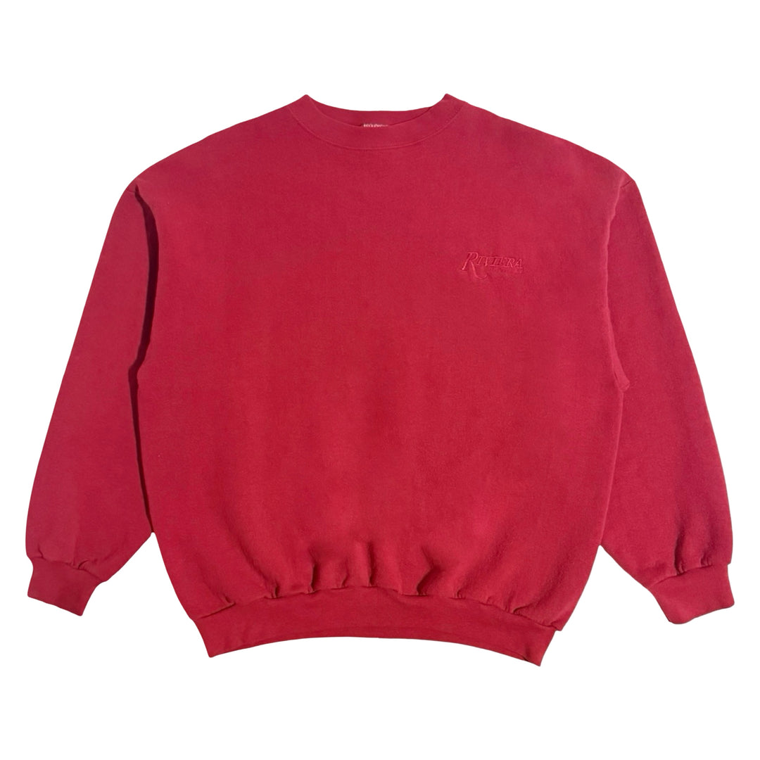 1990’S RIVIERA LAS VEGAS CASINO &amp; RESORT FLEECE CREWNECK SWEATER X-LARGE