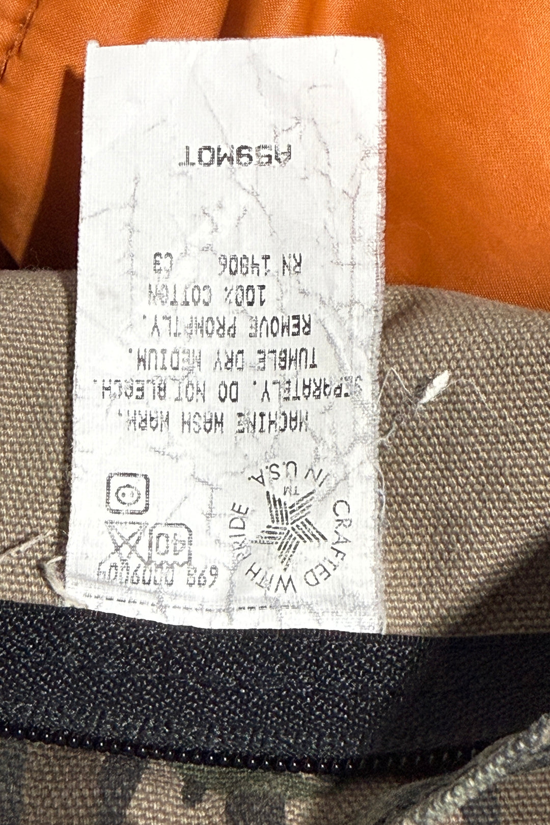 1990’S CARHARTT MADE IN USA MOSSY OAK ®️ DUCK HUNTING CAMO CANVAS DUFFLE BAG