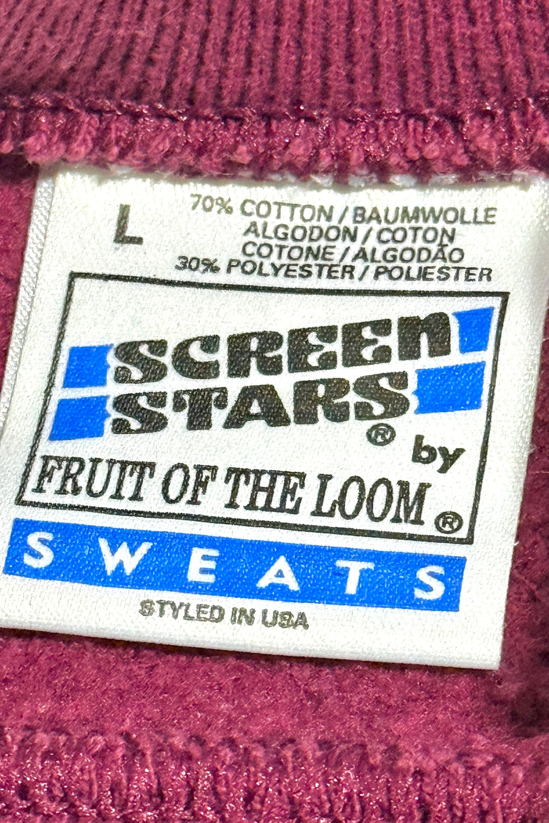 1980’S LONDON ENGLAND MADE IN IRELAND SOUVENIR BRUSHED FLEECE RAGLAN SLEEVE SWEATER LARGE