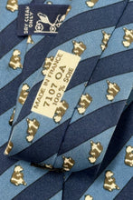 Load image into Gallery viewer, 1980’S HERMES PARIS MADE IN FRANCE 100% SILK PANDA STRIPES HANDMADE TIE
