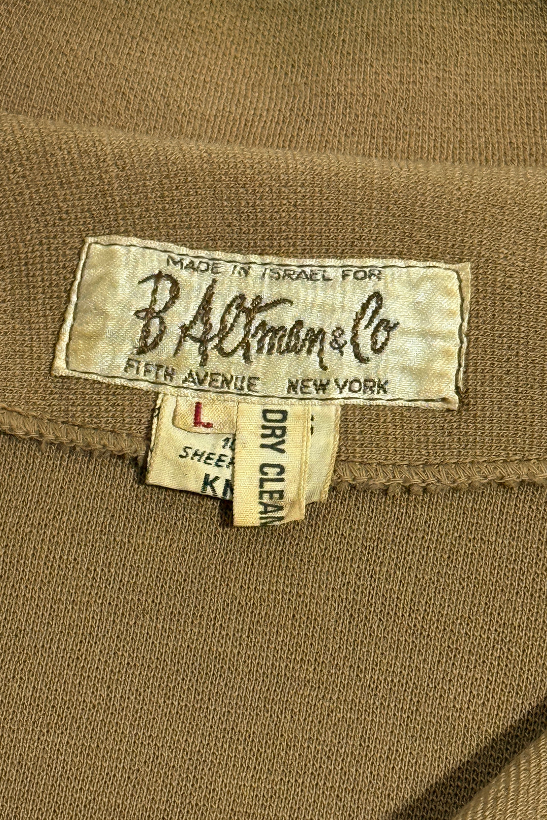 1960’S B ALTMAN & CO FIFTH AVENUE CROPPED WESTERN SUEDE LAMBSKIN LEATHER KNIT VIRGIN LAMBSWOOL TRUCKER JACKET MEDIUM