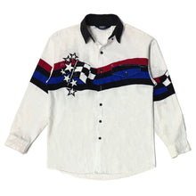 Load image into Gallery viewer, 1990’S BROOKS &amp; DUNN MADE IN USA PRINTED WESTERN L/S SHIRT MEDIUM
