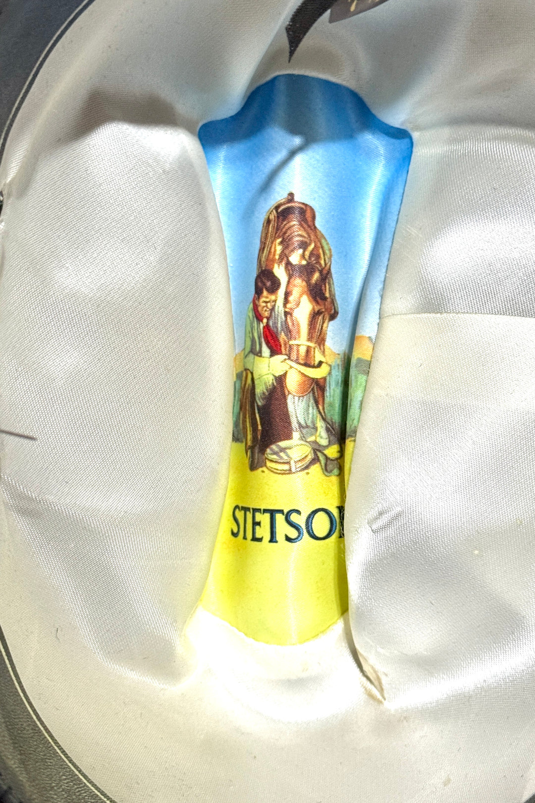 1990’S STETSON MADE IN USA “TYLER” BLACK XXXX BEAVER WOOL FELT COWBOY HAT 7 1/4