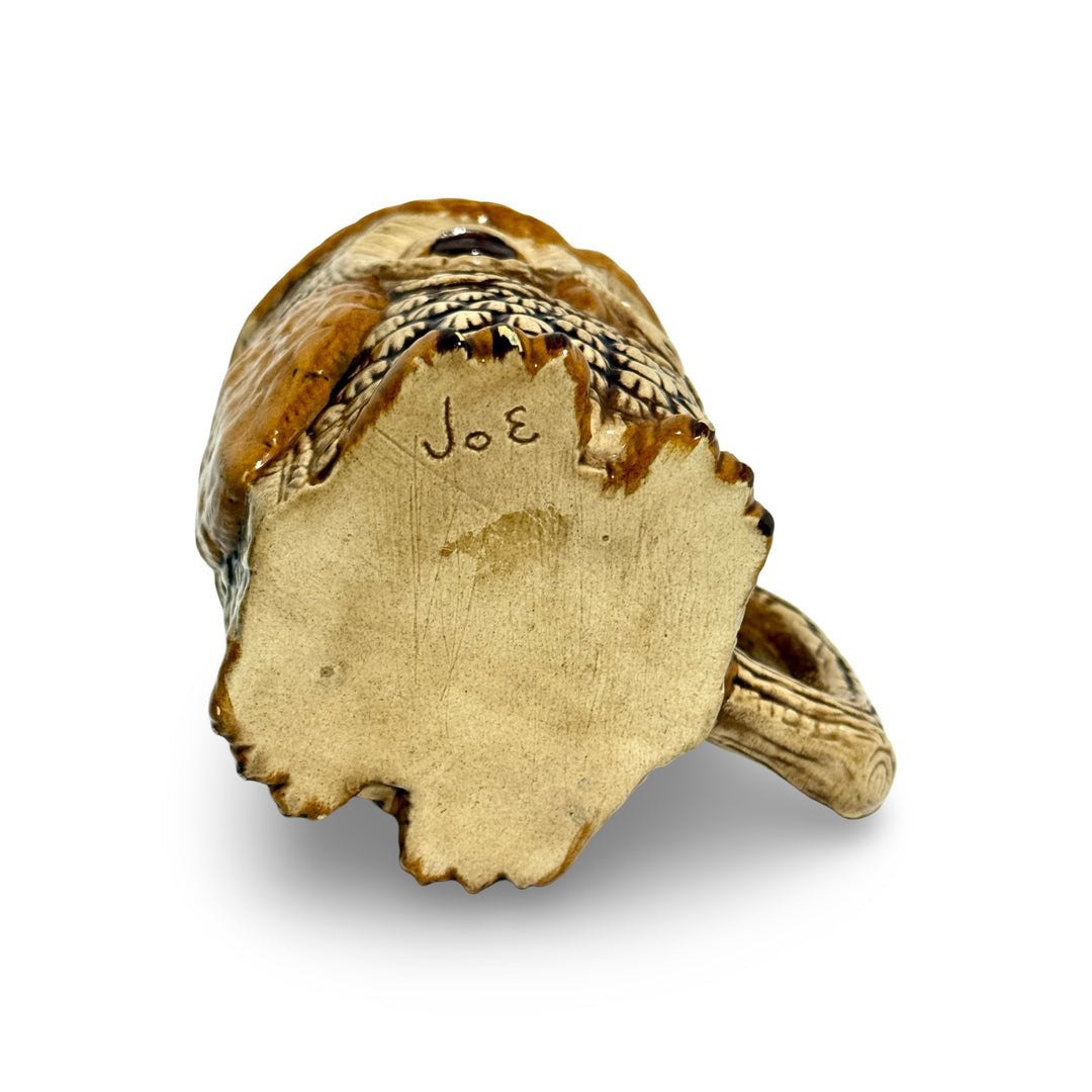 1970’S JOE MADE IN ENGLAND “SLEEPY OWL” GLAZED CERAMIC COFFEE MUG