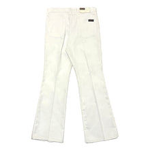 Load image into Gallery viewer, 1970’S DEADSTOCK DEE CEE MADE IN USA WHITE TWILL WORKWEAR FLARED LEG PANTS 28 X 34
