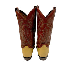 Load image into Gallery viewer, 1990’S TONY LAMA MADE IN USA WESTERN TWO TONE CONTRAST LEATHER COWBOY BOOTS 9
