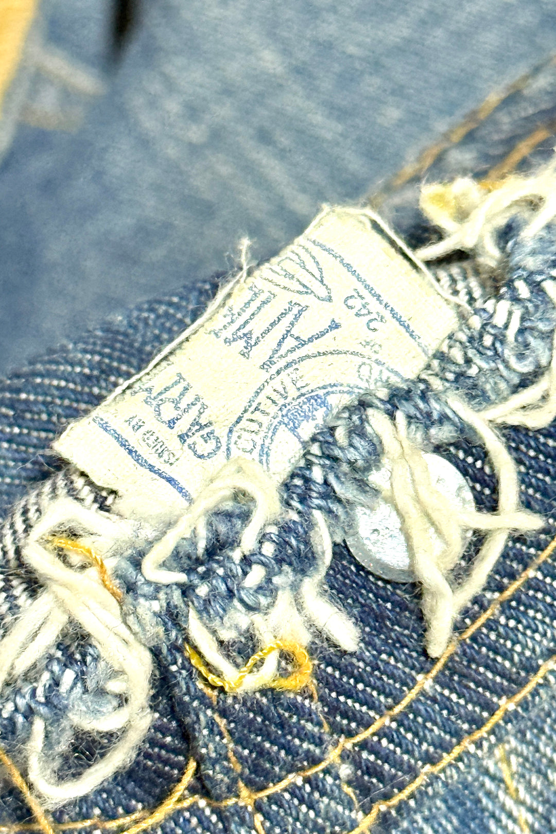 1970’S LEE STORMRIDER UNION MADE IN USA CROPPED CORDUROY COLLAR BLANKET LINED PERFECT WASH WESTERN DENIM TRUCKER JACKET X-LARGE