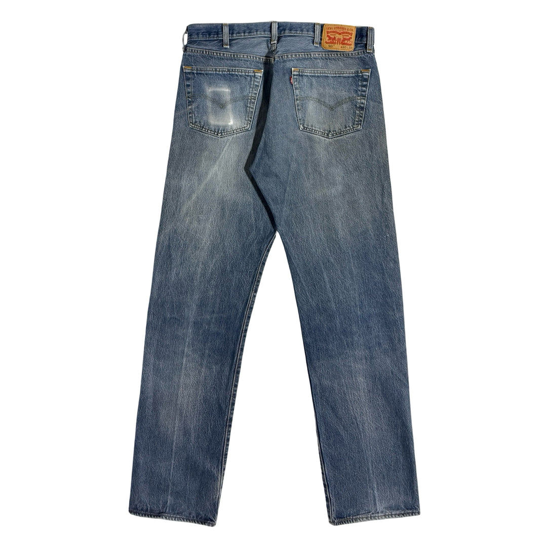 1990’S LEVI’S 501 PERFECT WASH FADED DENIM JEANS 38 X 36
