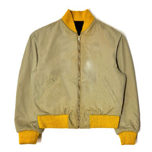 Load image into Gallery viewer, 1960’S FIRE DEPT MADE IN USA REVERSIBLE CHAINSTITCHED WOOL VARSITY ZIP JACKET LARGE
