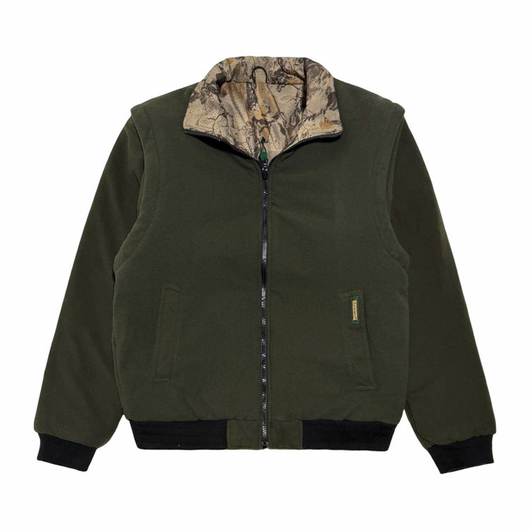1990's Remington reversible camo nylon cropped jacket large