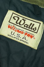 Load image into Gallery viewer, 1990’S WALLS BLIZZARD PRUF®️ MADE IN USA THRASHED &amp; FADED 12/8 CROPPED CORDUROY COLLAR DUCK CANVAS WORKWEAR JACKET LARGE
