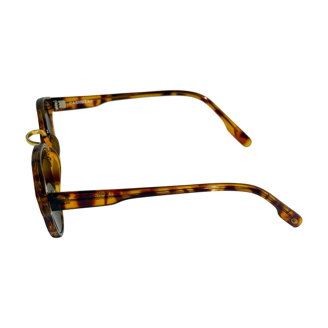 1990’S PANTO TORTOISE SHELL FRAME SMOKE LENSE SUNGLASSES