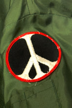 Load image into Gallery viewer, 1960’S PEACE, LOVE &amp; HAPPINESS MADE IN USA CROPPED RACING JACKET LARGE

