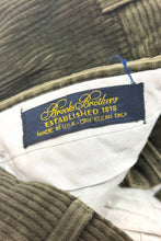 Load image into Gallery viewer, 1990’S BROOKS BROTHERS MADE IN USA PLEATED HIGH WAISTED CORDUROY PANTS 36 X 30
