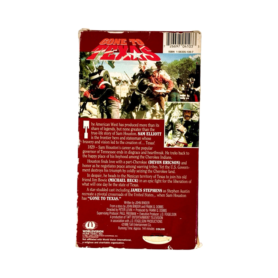 GONE TO TEXAS VHS VIDEO TAPE