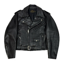 Load image into Gallery viewer, 1970’S MONTGOMERY WARD MADE IN USA CROPPED LEATHER MOTORCYCLE JACKET LARGE
