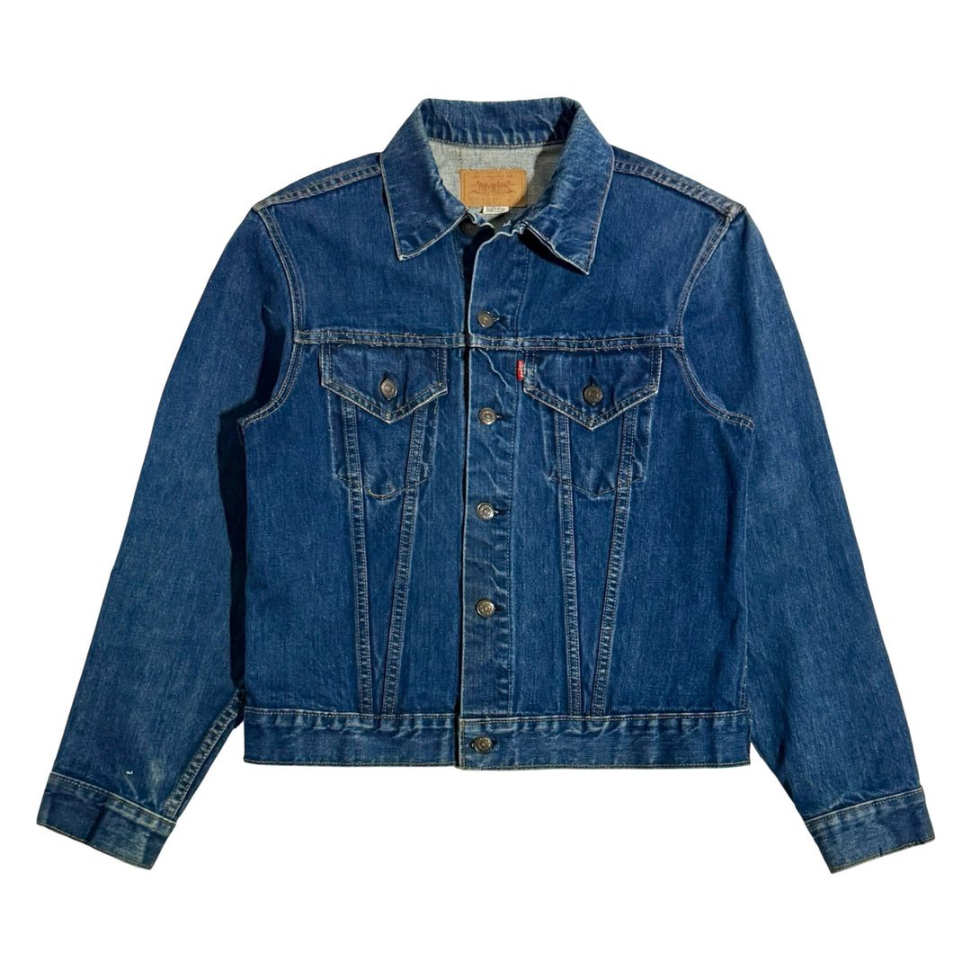 1970’S LEVI’S X SKATEBOARDER MAGAZINE TYPE III HAND EMBROIDERED FOR WARREN BOLSTER DENIM TRUCKER JACKET 42 LARGE