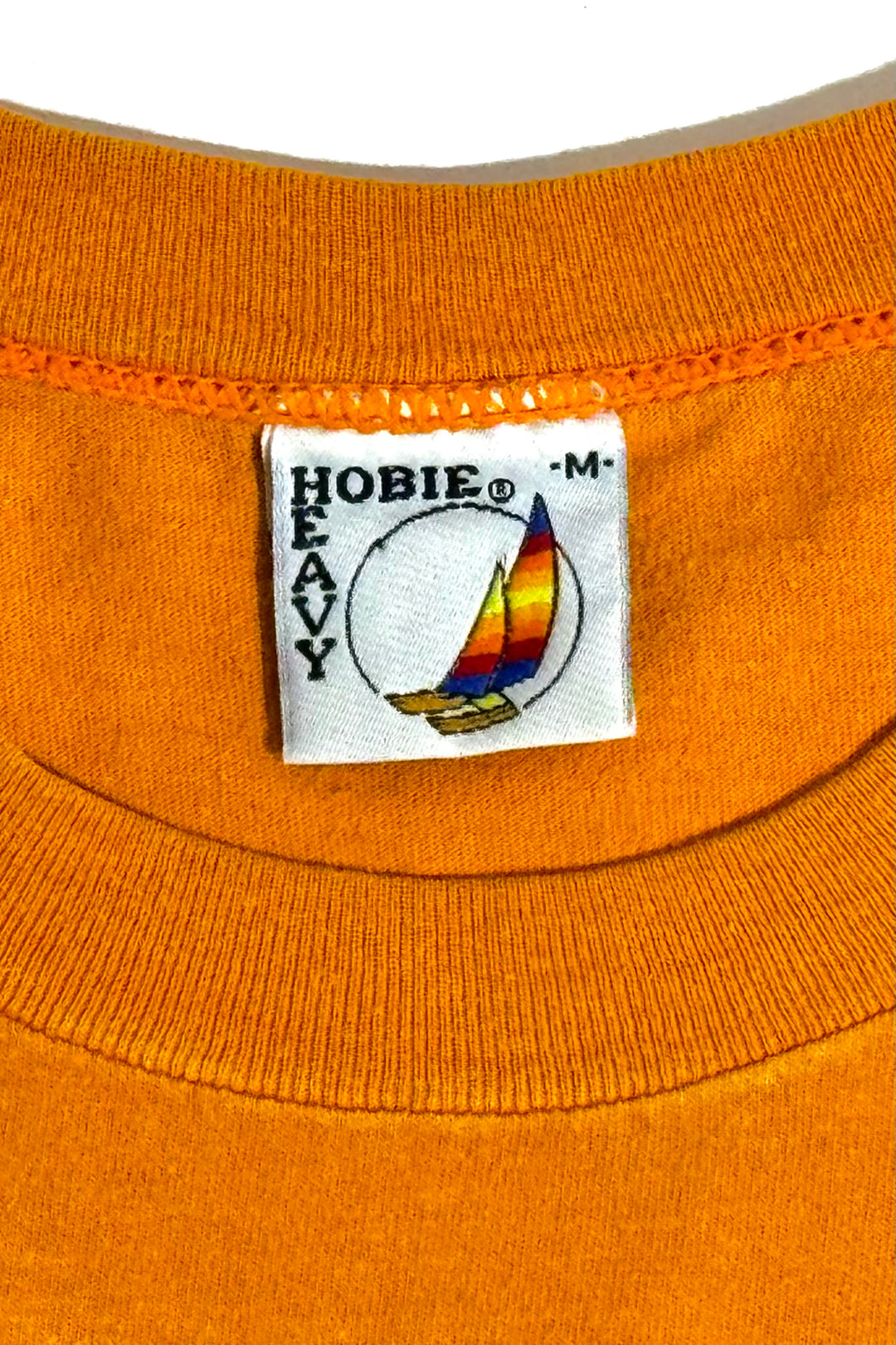 1980’S HOBIE SURFBOARDS MADE IN USA SKATEBOARDING ORANGE SINGLE STITCH “DREAM ON” GRAPHIC S/S T-SHIRT WOMEN’S MEDIUM / MEN’S SMALL