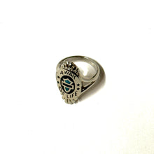 Load image into Gallery viewer, 1980’S HARLEY DAVIDSON TURQUOSIE SILVERTONE RING
