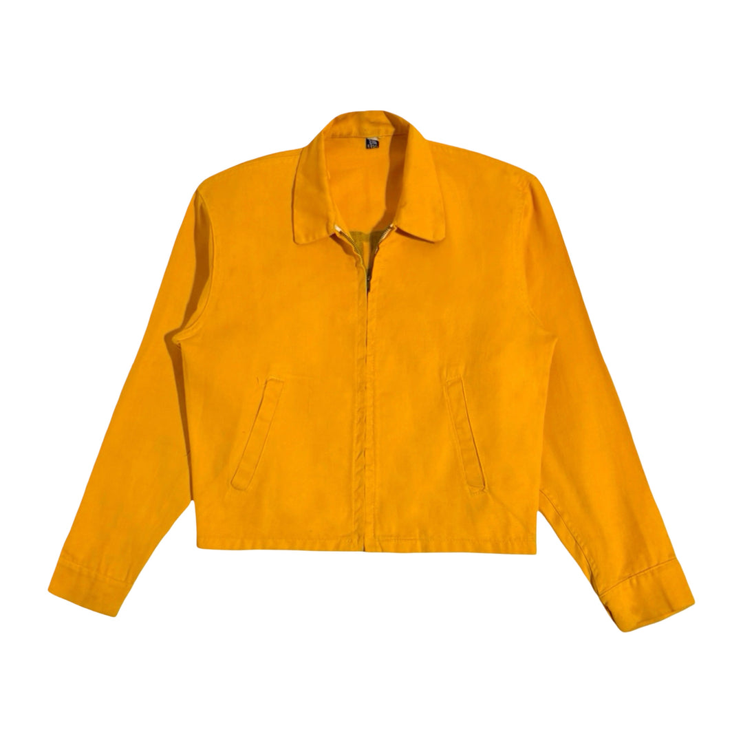 1940’S ALL STAR DETROIT UNION MADE IN USA CROPPED “MONROE SHOCK ABSORBERS” FLOCKED LOGO RACING JACKET LARGE