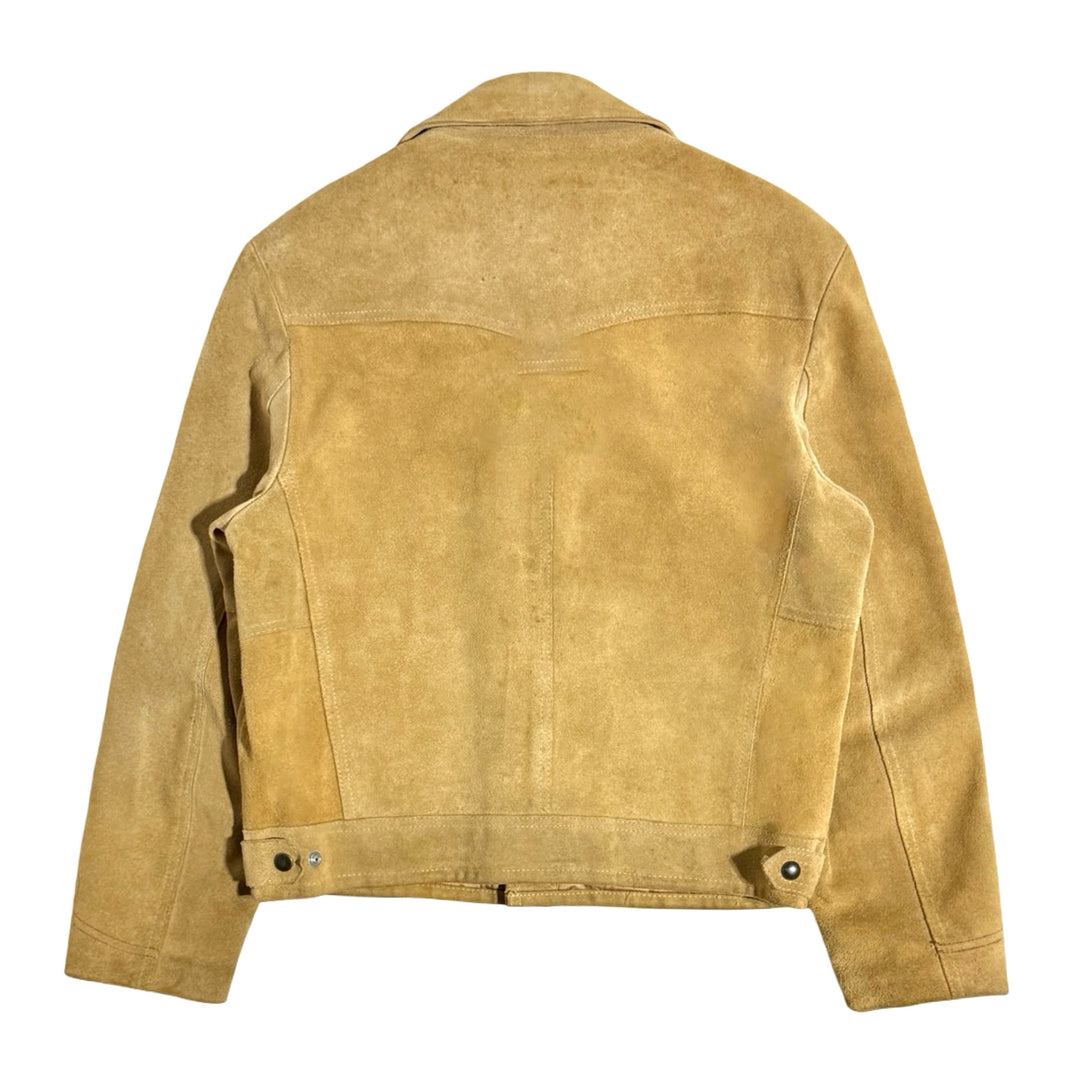 1960’S SILTON MADE IN USA CROPPED SUEDE WESTERN ACCENT LEATHER JACKET LARGE