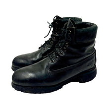 Load image into Gallery viewer, 1990’S TIMBERLAND MADE IN USA BLACK LEATHER HIKING BOOTS M12
