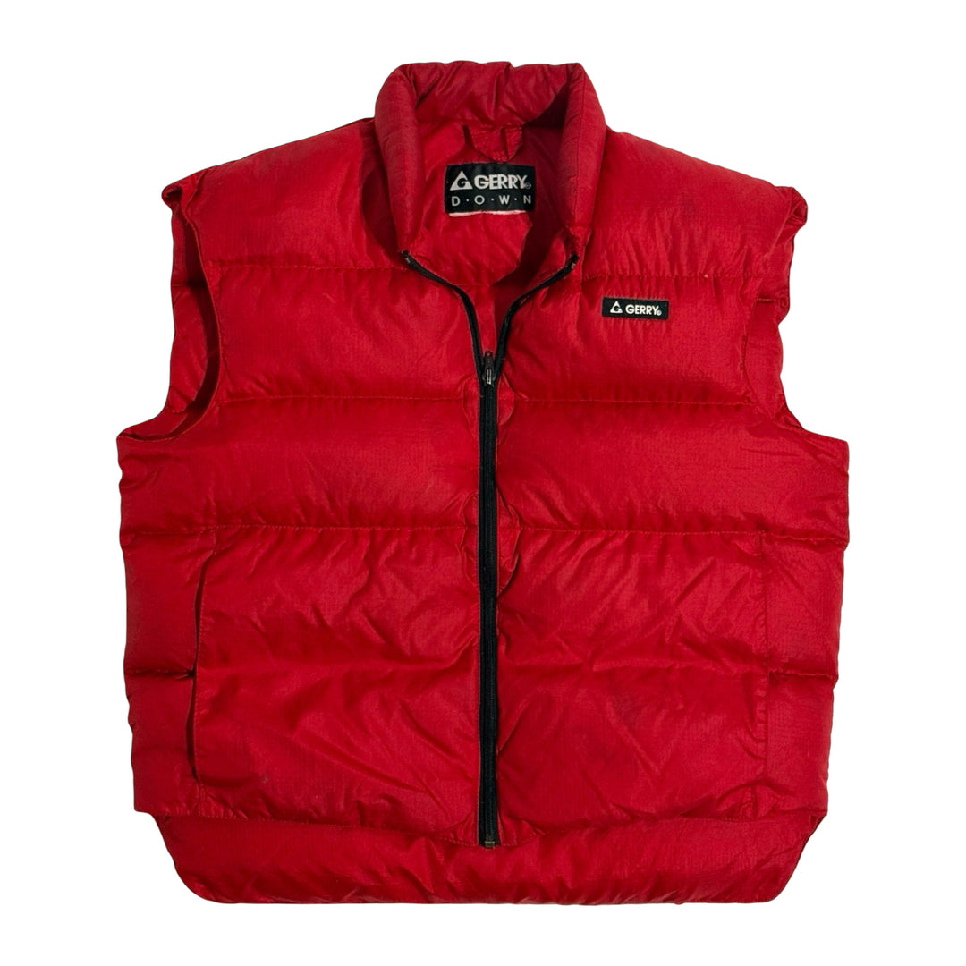 1980’S GERRY MADE IN USA CROPPED QUILTED GOOSE DOWN PUFFER VEST LARGE