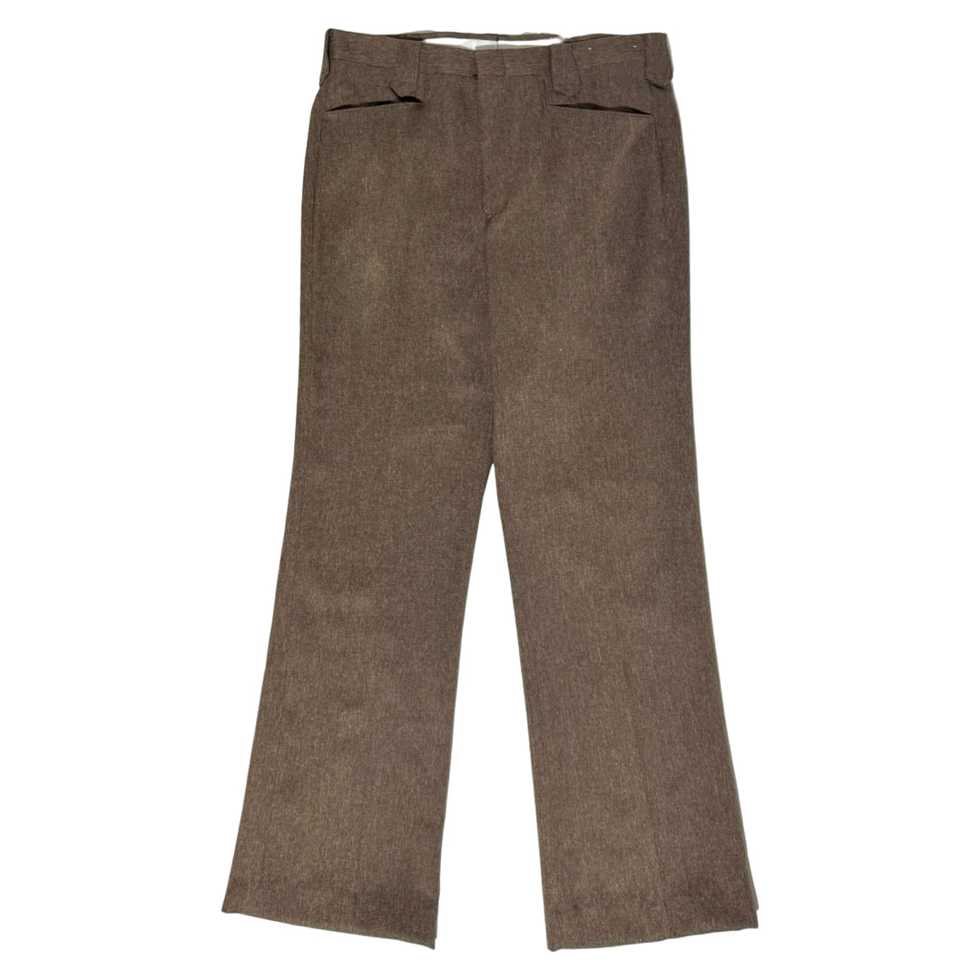 1990’S CIRCLE WESTERNWEAR MADE IN USA WESTERN BROWN BOOTCUT PANTS 36 X 30