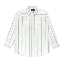 Load image into Gallery viewer, 1990’S DEADSTOCK PANHANDLE SLIM MADE IN USA STRIPED WESTERN PEARL SNAP SHIRT LARGE
