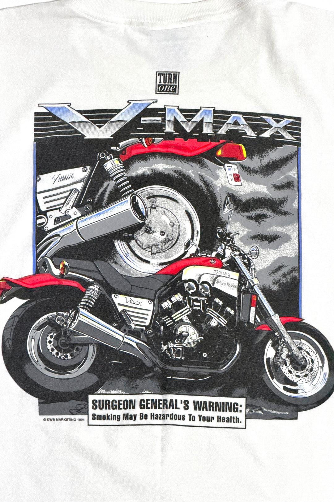 1990’S TURN ONE MADE IN USA YAMAHA V-MAX MOTORCYCLE S/S T-SHIRT X-LARGE