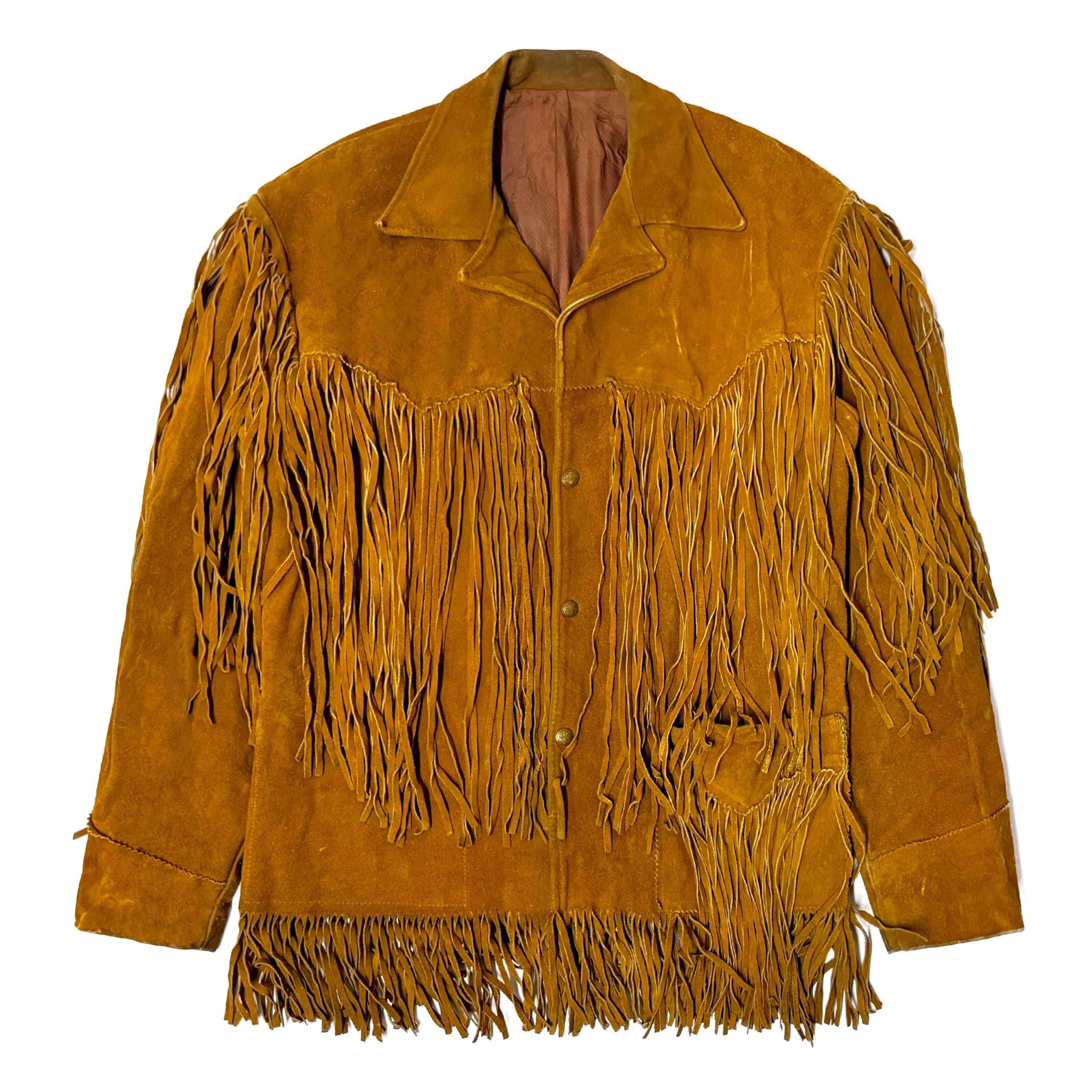 1950’S TREGO’S WESTERNWEAR MADE IN USA FRINGED WESTERN LEATHER JACKET ...