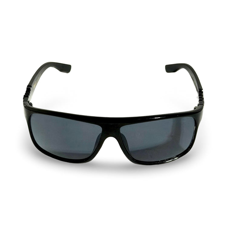 2000'S BLACK SHIELD WRAPAROUND SUNGLASSES