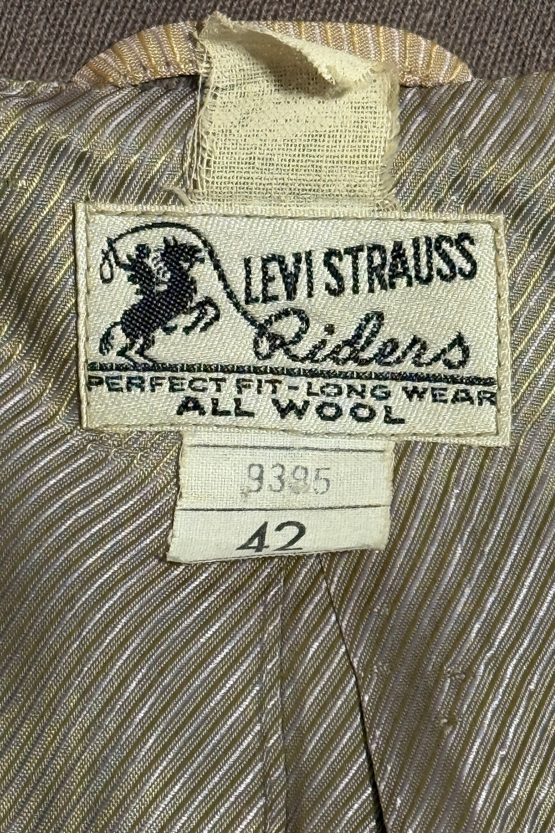 1950’S LEVI’S RIDERS MADE IN USA CROPPED WESTERN WHIPCORD WOOL JACKET LARGE