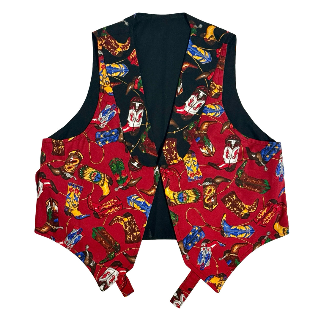 1990’S COWBOY BOOTS MADE IN USA WESTERN VEST MEDIUM