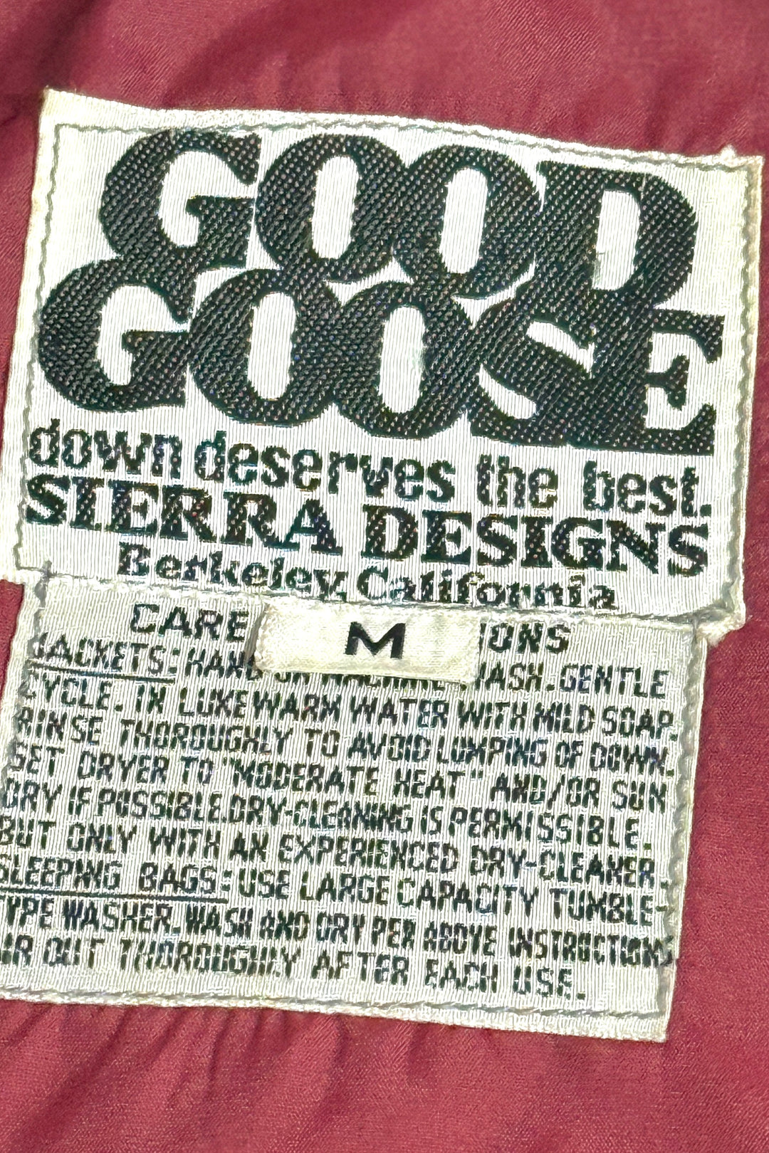 1970’S GOOD GOOSE MADE IN USA QUILTED GOOSE DOWN HIKING VEST MEDIUM