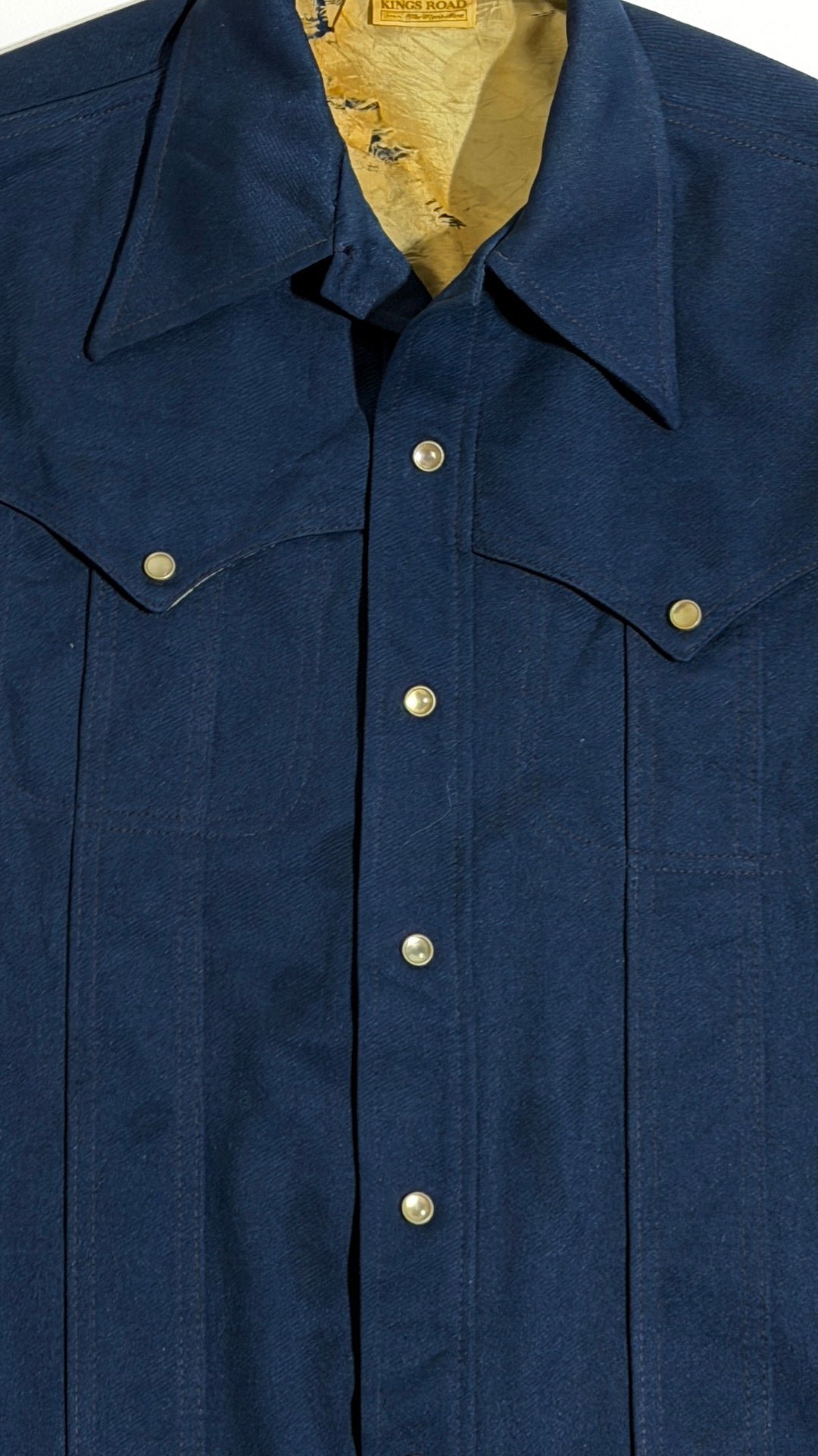 1960’S SEARS KING ROAD MADE IN USA CROPPED NAVY WESTERN PEARL SNAP JACKET MEDIUM