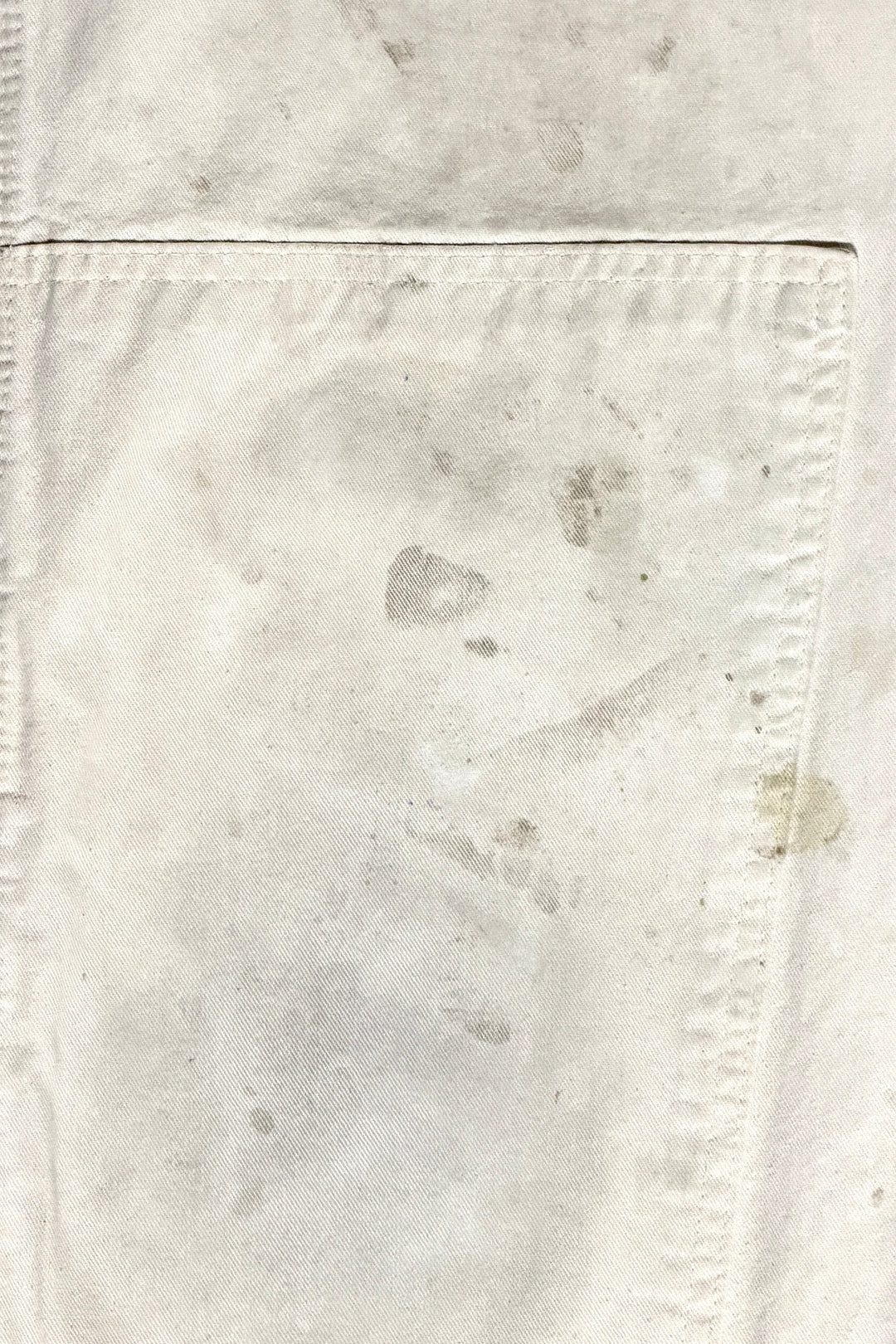 1990’S DICKIES THRASHED WHITE DOUBLE KNEE CARPENTER PAINTER PANTS 36 X 28