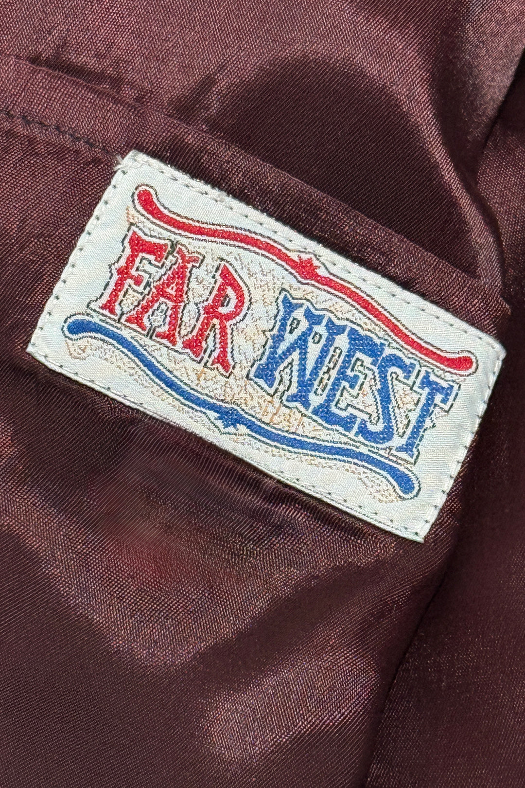 1980’S FAR WEST MADE IN USA CROPPED LEATHER PANEL YOKE WESTERN SUIT 44R