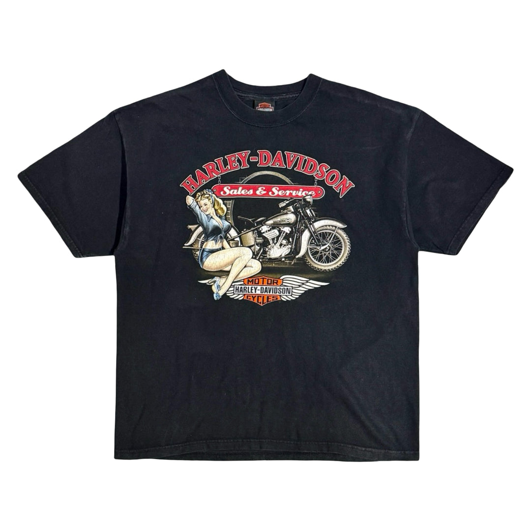 2000’S HARLEY DAVIDSON LAS VEGAS MADE IN USA PIN UP GIRL S/S T-SHIRT X-LARGE