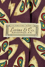 Load image into Gallery viewer, 1980’S GITMAN BROTHERS MADE IN USA 100% ITALIAN SILK PAISLEY HANDMADE TIE
