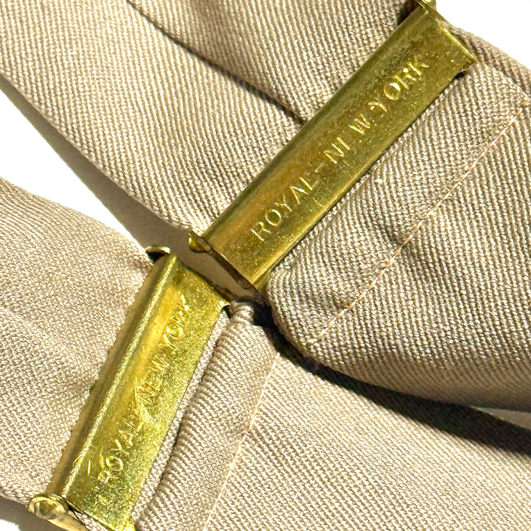 1980’S PAUL HOWE COLYER MADE IN NEW YORK GABARDINE LEATHER BRACES