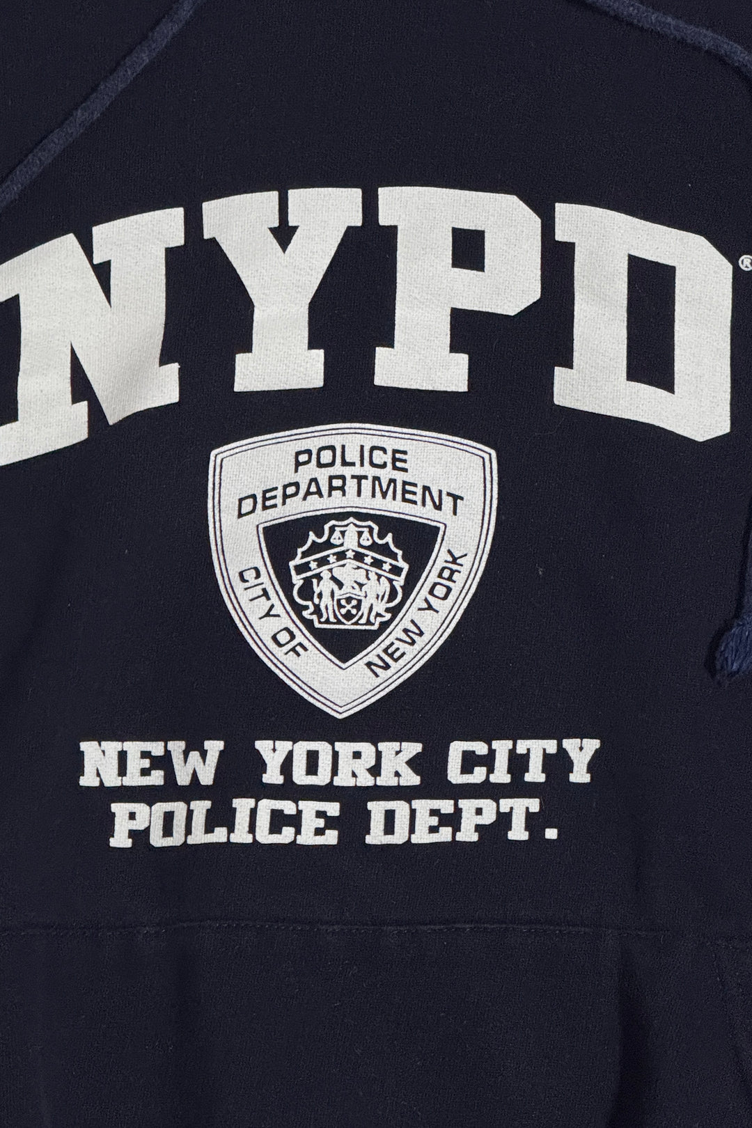 1990’S NYPD MADE IN USA HOODED FLEECE SWEATSHIRT MEDIUM